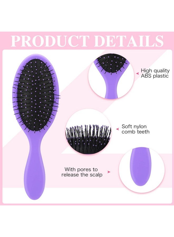 Nuenen 6 Pieces Wet Hair Brushes For Women Travel Detangling Brush Soft Bristles With Cushion Base Drying Detangler Small Hair Brushes For Girls Kids(Multi Colors) - Image 5