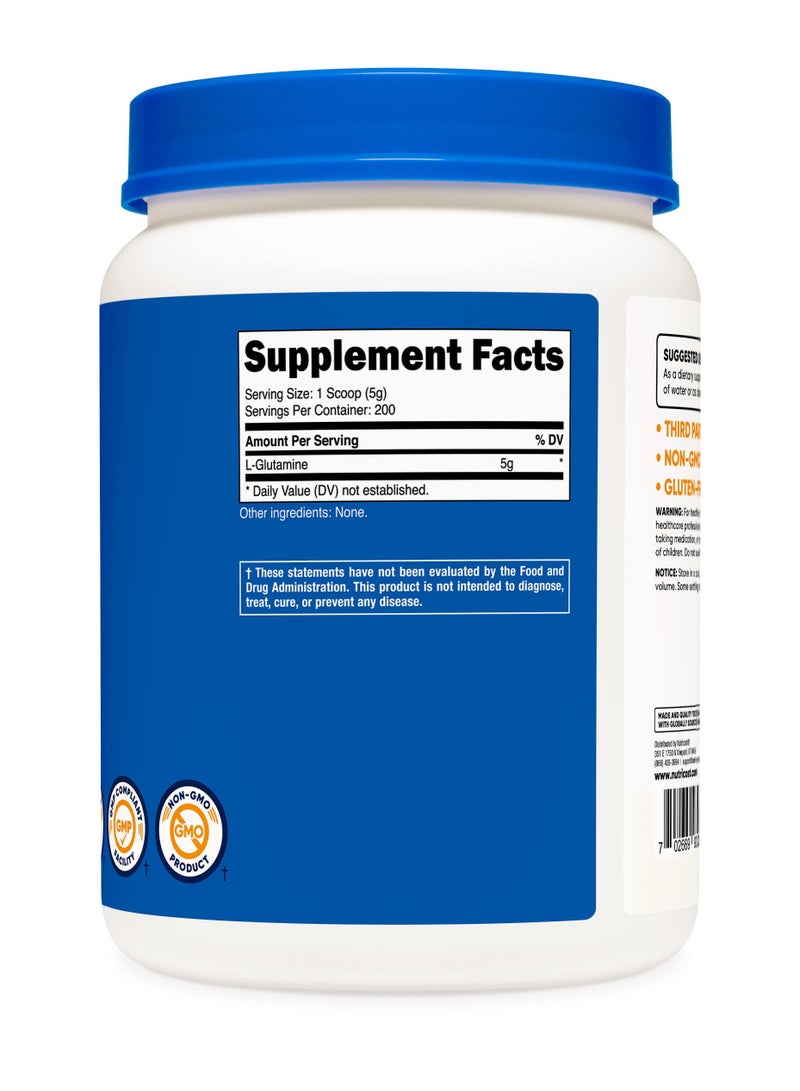 Nutricost L-Glutamine,5G Per Serving - 200 SERVINGS | 1 KG Per COntainer,Unflavored Net Wt.35.7 Oz (2.2 LB) 1 KG Dietary Supplement  - Image 4