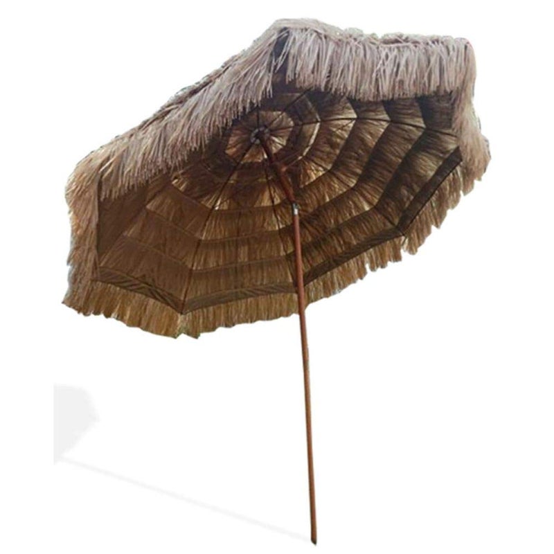 Impact Canopy 8' Hawaiian Tiki Umbrella, Pool Patio Beach Umbrella, Thatched Tiki - Image 2