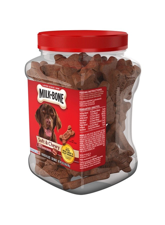 MILK-BONE Soft & Chewy Dog Treats, Beef & Filet Mignon, 25 Ounce Jar (Pack Of 2) - Image 2