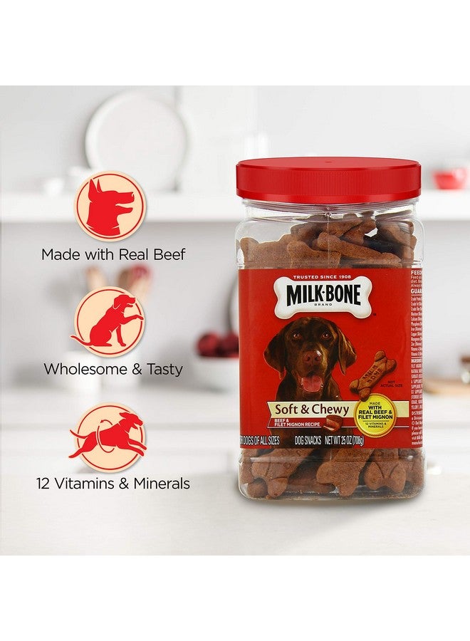 MILK-BONE Soft & Chewy Dog Treats, Beef & Filet Mignon, 25 Ounce Jar (Pack Of 2) - Image 3