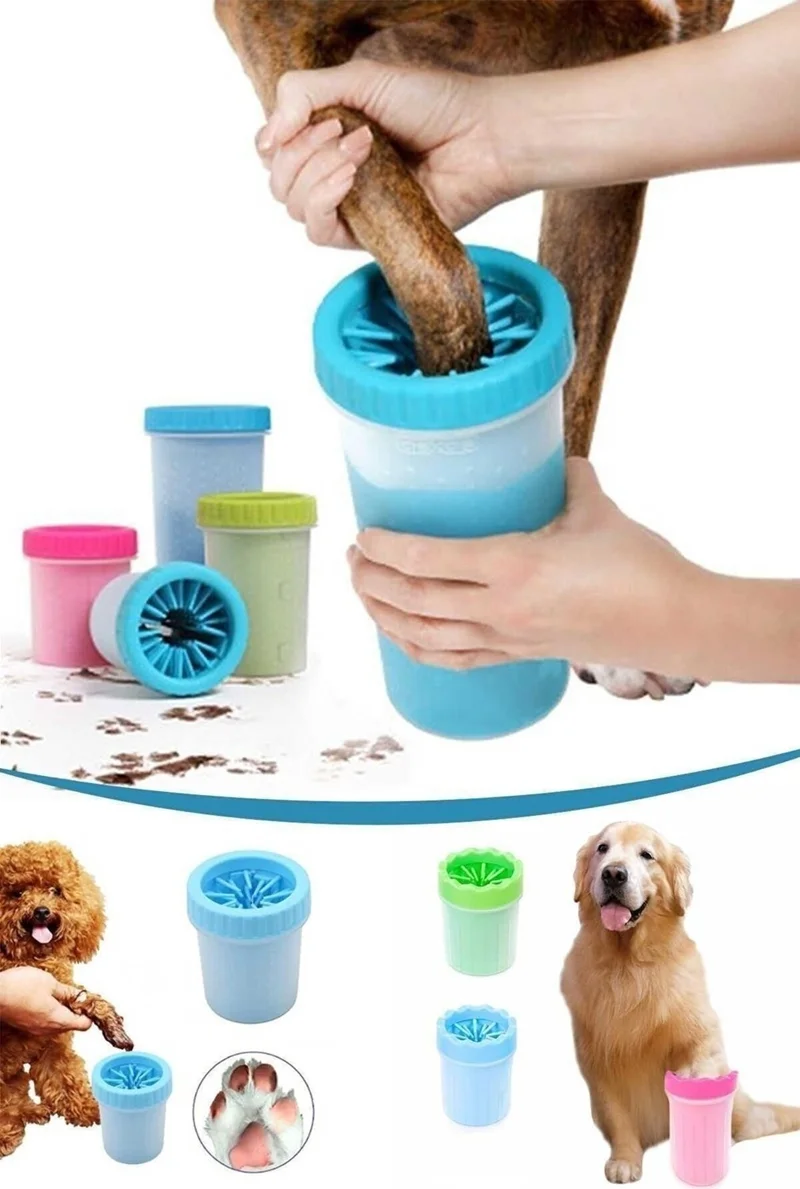 Tineke Cat Dog Foot Paw Washing and Cleaning Apparatus - Medium Size 1 Piece 11 X9 cm