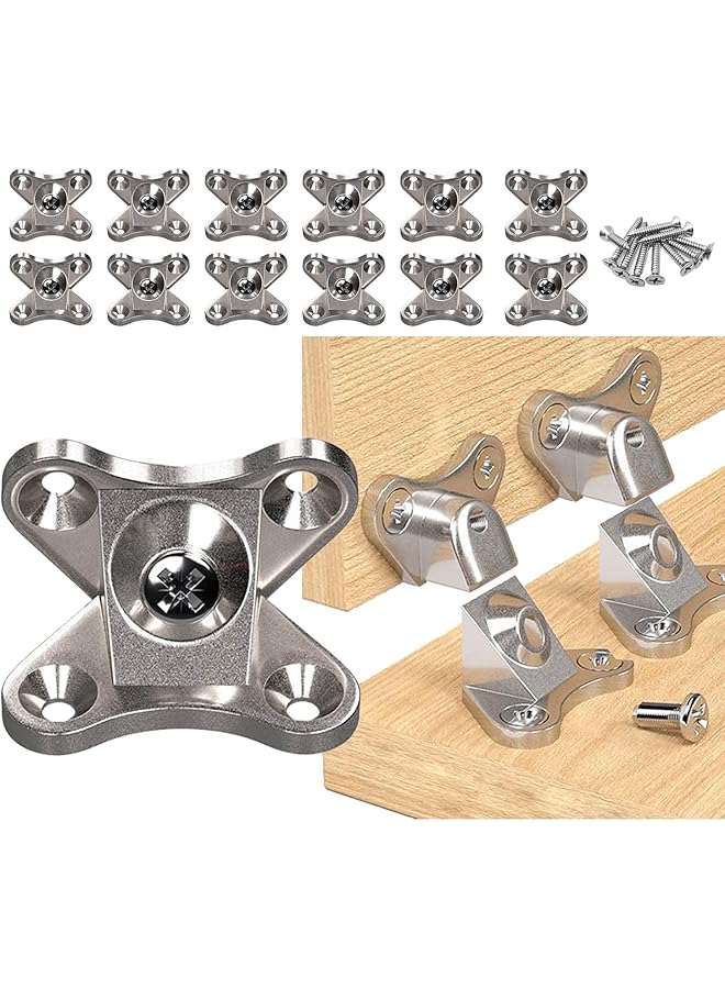 The Bros L Bracket Stainless Steel Corner Brace Sets, 90 Degree Right Angle Bracket, (W/1.36×H/¾×T/⅛ inch ) Metal Right Angle Brackets, Heavy-Duty Corner Brackets, for Wooden Shelves, Tables, Furniture  - Image 1