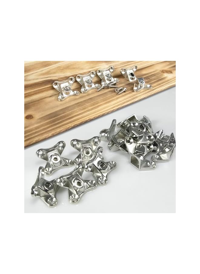 The Bros L Bracket Stainless Steel Corner Brace Sets, 90 Degree Right Angle Bracket, (W/1.36×H/¾×T/⅛ inch ) Metal Right Angle Brackets, Heavy-Duty Corner Brackets, for Wooden Shelves, Tables, Furniture  - Image 2