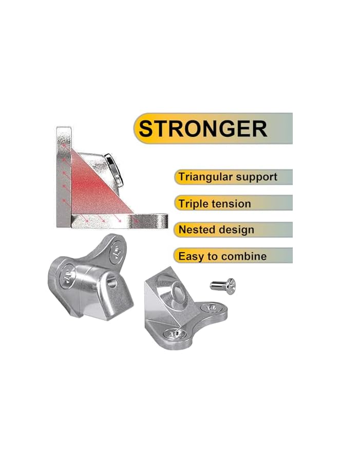 The Bros L Bracket Stainless Steel Corner Brace Sets, 90 Degree Right Angle Bracket, (W/1.36×H/¾×T/⅛ inch ) Metal Right Angle Brackets, Heavy-Duty Corner Brackets, for Wooden Shelves, Tables, Furniture  - Image 4