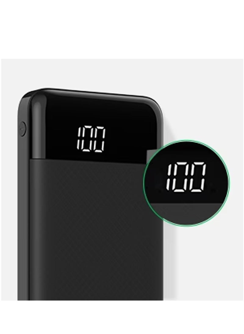 10000mAh YP49 Power Bank Digital Display Support PD QC 2.0 / 3.0 / FCP / PPS / AFC Protocol And 15W Wireless Output Black