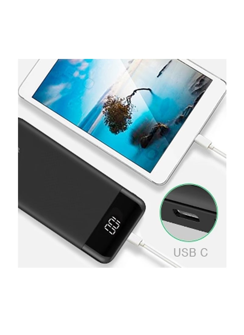 10000mAh YP49 Power Bank Digital Display Support PD QC 2.0 / 3.0 / FCP / PPS / AFC Protocol And 15W Wireless Output Black