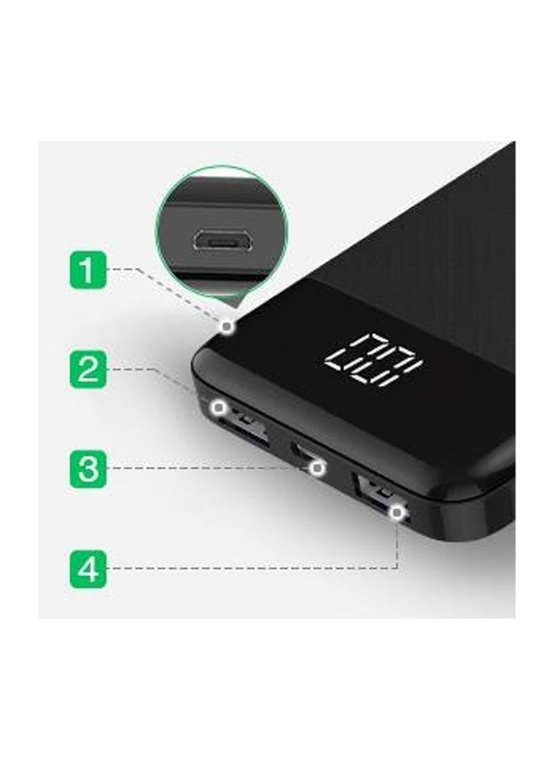 10000mAh YP49 Power Bank Digital Display Support PD QC 2.0 / 3.0 / FCP / PPS / AFC Protocol And 15W Wireless Output Black