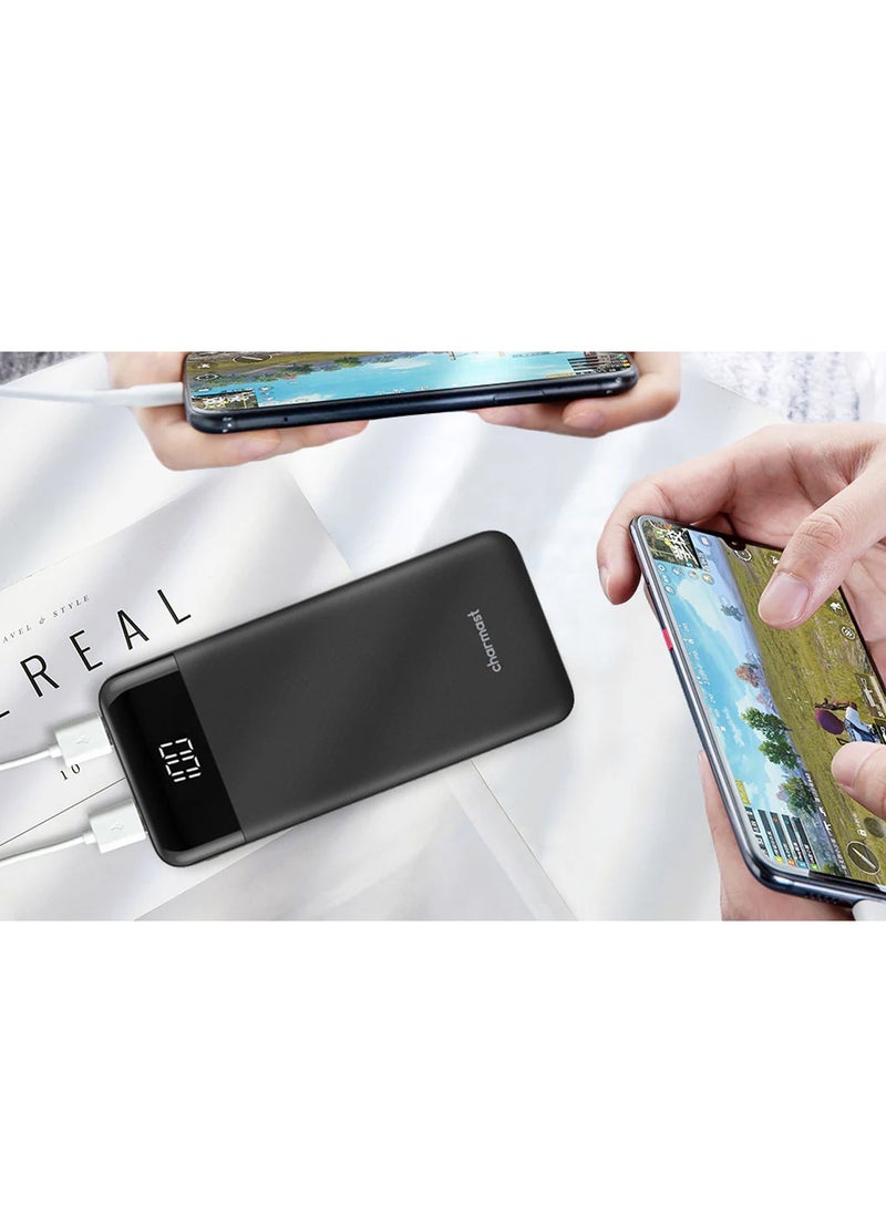 10000mAh YP49 Power Bank Digital Display Support PD QC 2.0 / 3.0 / FCP / PPS / AFC Protocol And 15W Wireless Output Black