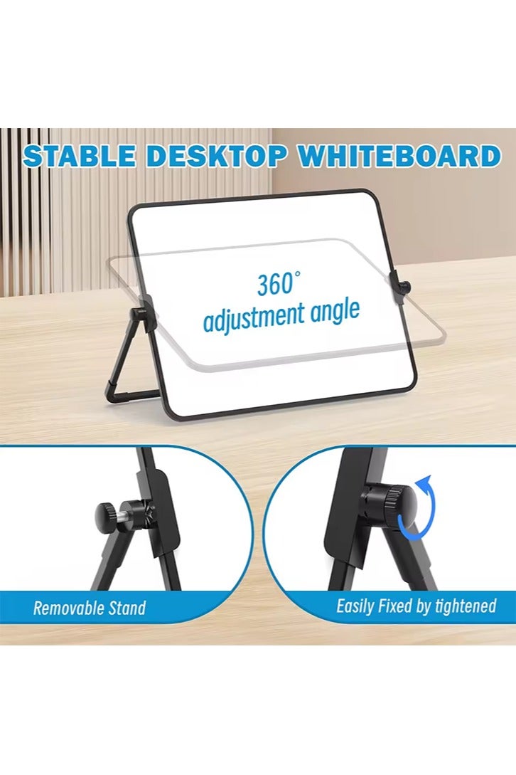 Dry Erase White Board with Stand Erasable Whiteboard with Support School Presentation Board with Bracket Desk Stable A3 Size - Image 4