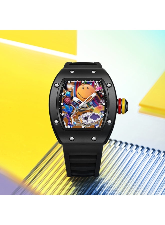 KIMSDUN Men's Fashion Luminous Waterproof Hollow Barrel Shape Student Quartz Watch - Image 3