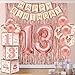 RTHPY 13th Birthday Decorations for Girls13 Year Old Boxes Decor for Girls Women Happy official 13th teenager Birthday Kits Pink Rose Gold Number 13 Foil Balloons Party Supplies Rose Gold Tassel Curtain - Image 3