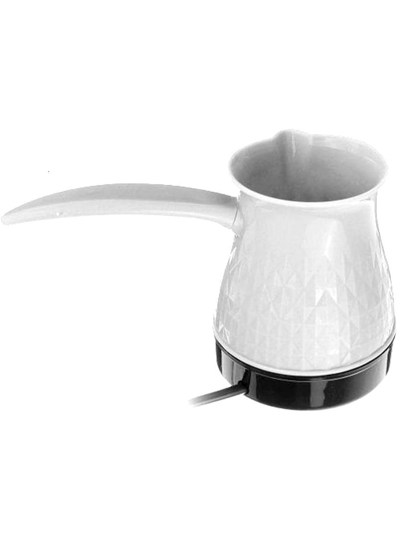 جامايكا إبريق قهوة كهربائي بتقنية إيطالية JMK9018، غلاية ماء محمولة من الفولاذ المقاوم للصدأ، بقدرة 800 واط، مزودة بمؤشر ضوئي LED، سعة 400 مل، مصنوعة من مواد عالية الجودة، سهلة التنظيف والتخزين والاستخدام - لون أبيض - Image 5