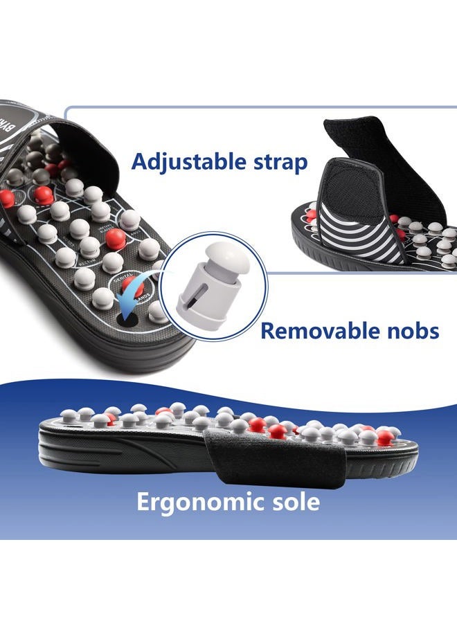 BYRIVER Acupressure Foot Massage Slippers Shoes Sandals, Reflexology Massager Tools, Relieve Back Tension Pressure Arthritis Pain, Present Gifts for Dad Mom(05L) - Image 4