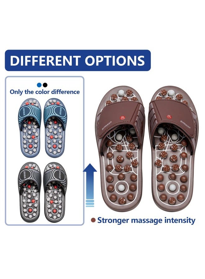 BYRIVER Acupressure Foot Massage Slippers Shoes Sandals, Reflexology Massager Tools, Relieve Back Tension Pressure Arthritis Pain, Present Gifts for Dad Mom(05L) - Image 5