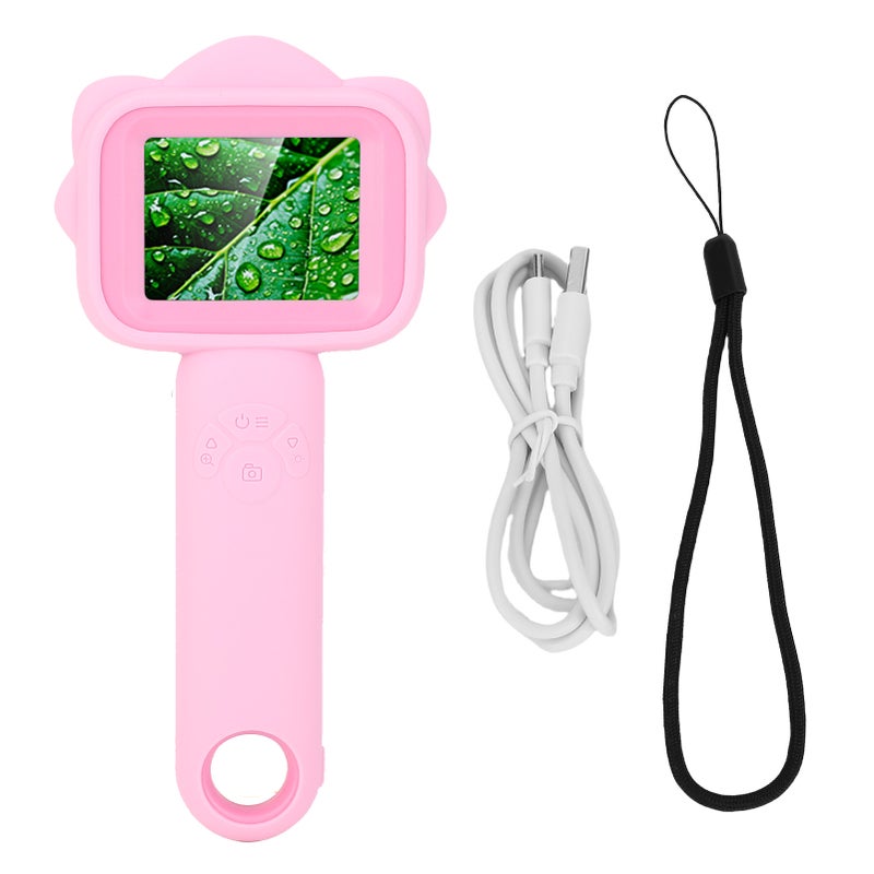 Handheld Digital Microscope 2.4in Screen 500X 2MP Data Storage Rechargeable Microscope with LED Lights - Image 1
