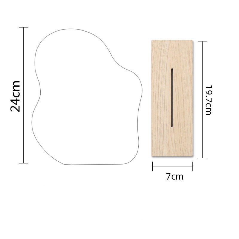 Irregular Lens Cloud Shaped Cream Glue Handmade Diy Mirror Acrylic Cosmetic Mirror - Image 1