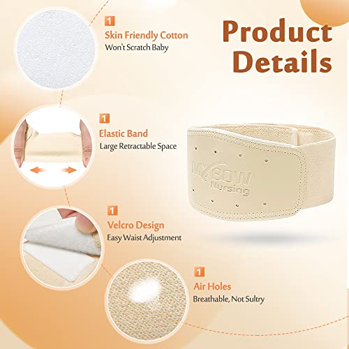 Mybow Umbilical Hernia Belt Baby Belly Button Band Newborn Cover Infant Tummy Wrap Umbilical Cord Belt Baby Support Truss Child Adjustable Belly Band Abdominal Navel Relief (Medium) - Image 4