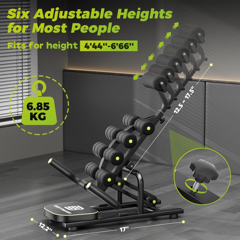 BODYWAKER Mini Inversion Chair for Back Pain Relief, Compact Foldable Back Stretcher with Spine Decompression, Full Back & Neck Stretch, Easy Assembly, 330 lbs Weight Capacity (Black) - Image 5