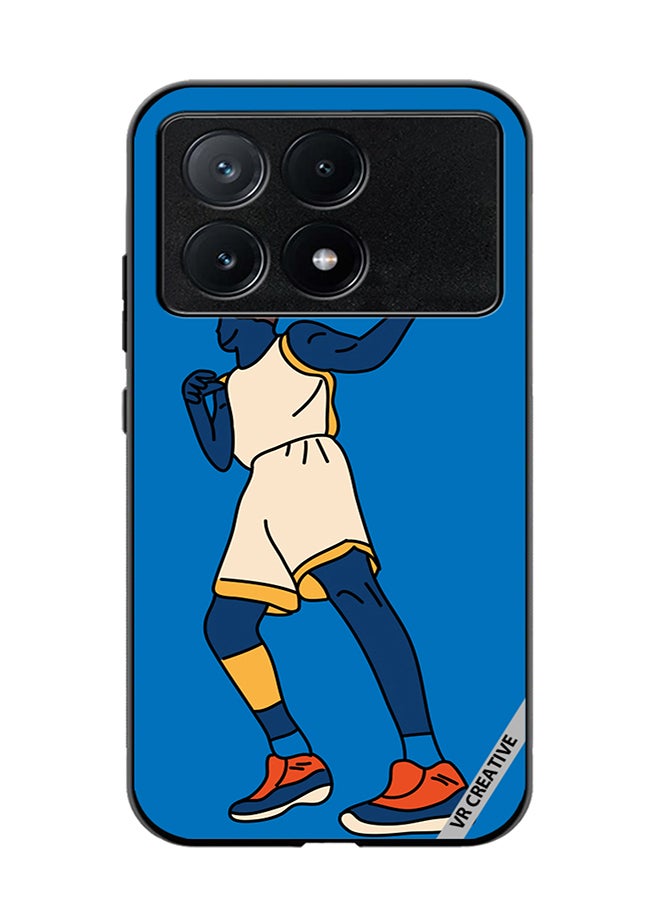 VR CREATIVE Protective Case Cover For Xiaomi Poco X6 Pro Basketball Player In Action With Ball Design Multicolour - Image 1