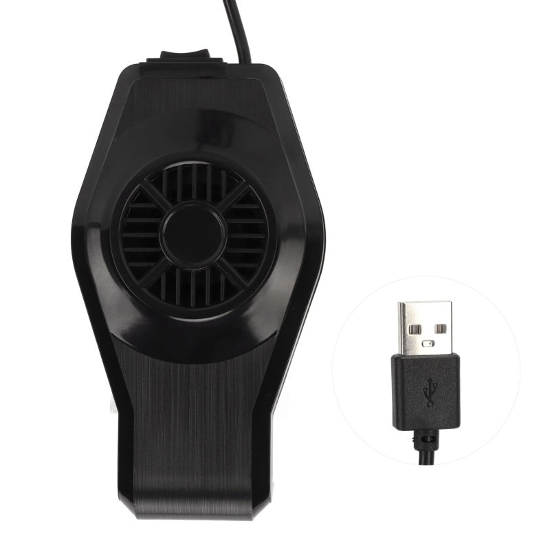 زي يانج مروحة تبريد حوض السمك بتصميم مثبت على الحائط وموصل USB لتبريد سريع - مروحة تبريد حوض السمك مصنوعة من مادة ABS الممتازة - مبرد هواء بارد لحوض السمك أقل من 30 سم - Image 1