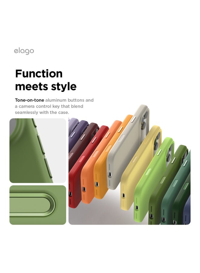 Elago Magnetic Liquid Silicone for iPhone 17 Pro MAX case cover [Camera Control Button Cover] compatible with MagSafe Shockproof - Cedar Green - Image 4