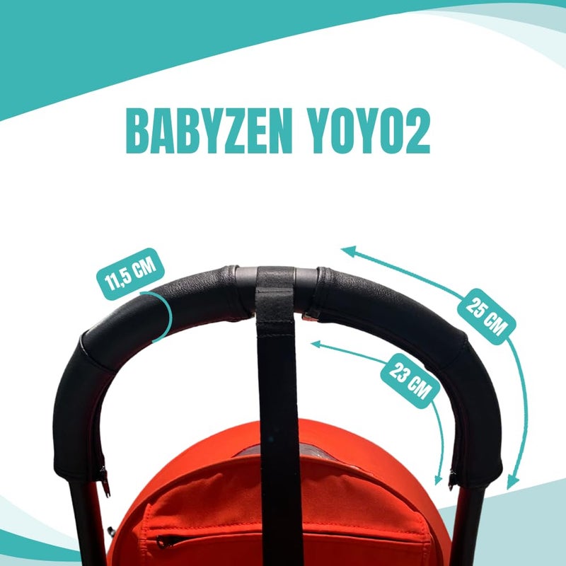 PROTEC TIF Leatherette Covers Compatible with Babyzen YOYO 2 Handlebar - Image 3