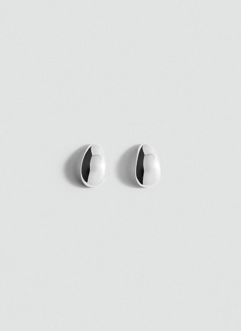 MANGO Oval volume earrings - Image 1