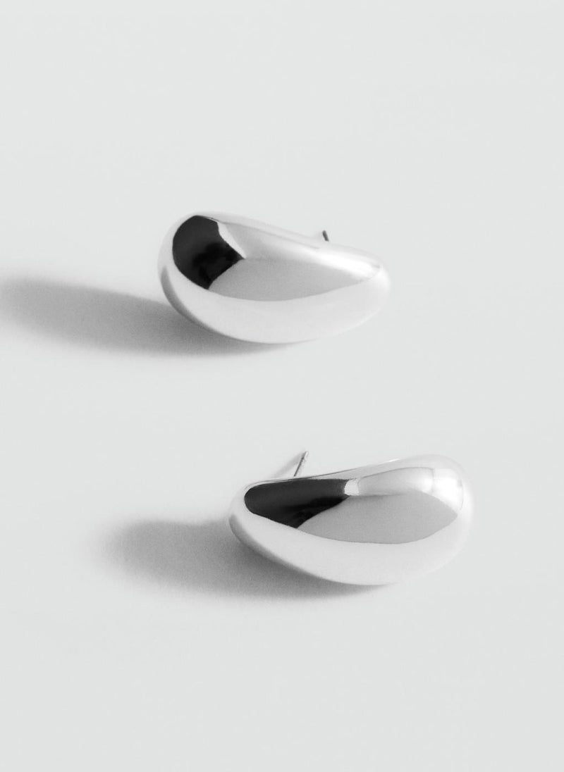 MANGO Oval volume earrings - Image 2