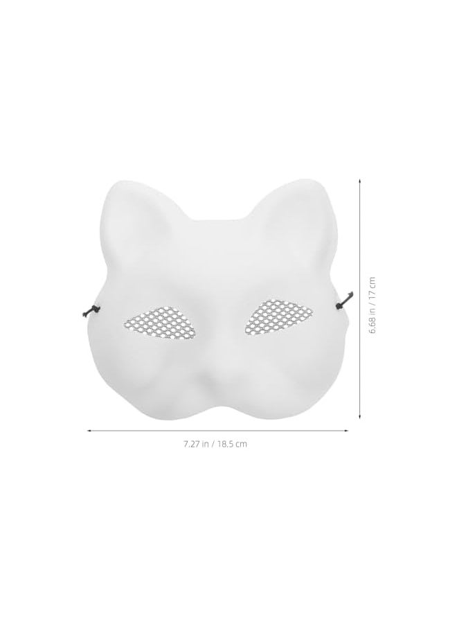The Bros 3pcs Blank Diy Fox Masks Unfinished Masquerade Masks for Women Craft Blanks for Parties Comfortable Material for Carnival and Halloween Decorations  - Image 4