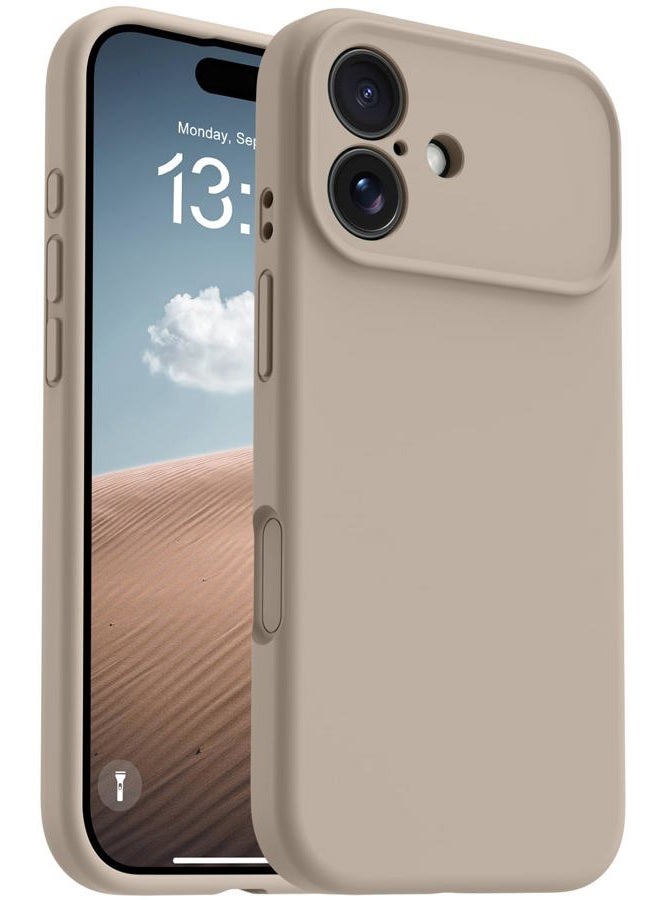 OTOFLY Magnetic for iPhone 17 Case,Compatible with Magsafe,Classic Liquid Silicone Mobile Phone Case,Integrated Camera Control Button,Anti-Scratch Microfiber Lining,Light Coffee Brown - Image 1