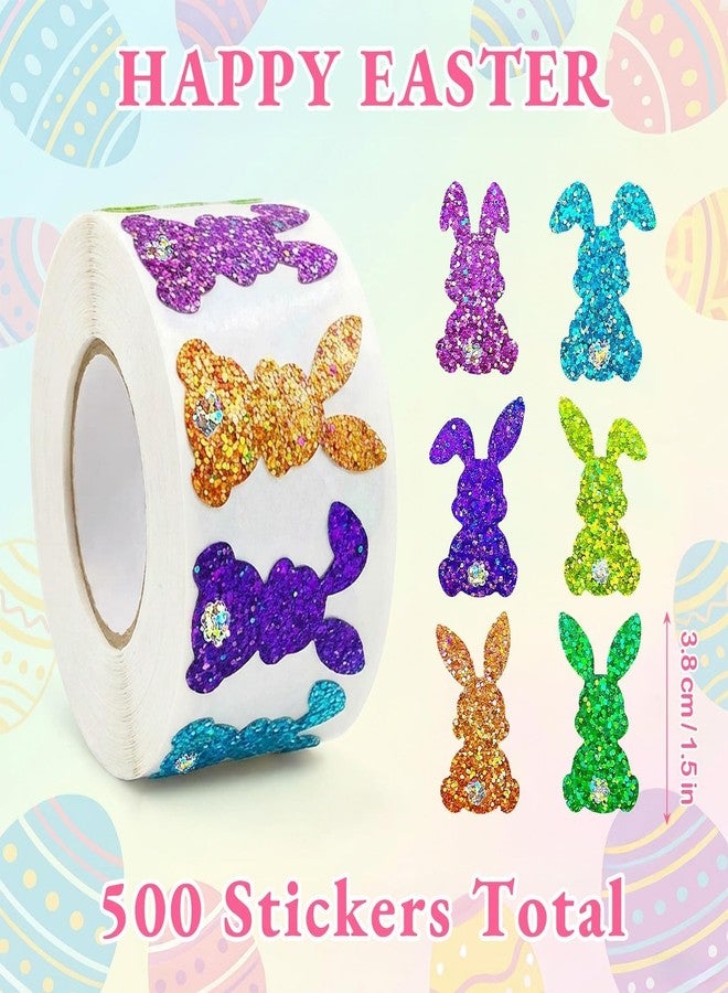 Merriva 500 Pcs 1.5 Inches Animal Stickers Roll - Self-Adhesive Glitter Stickers for DIY Crafts, Scrapbooking, and Seasonal Decorations - Image 2