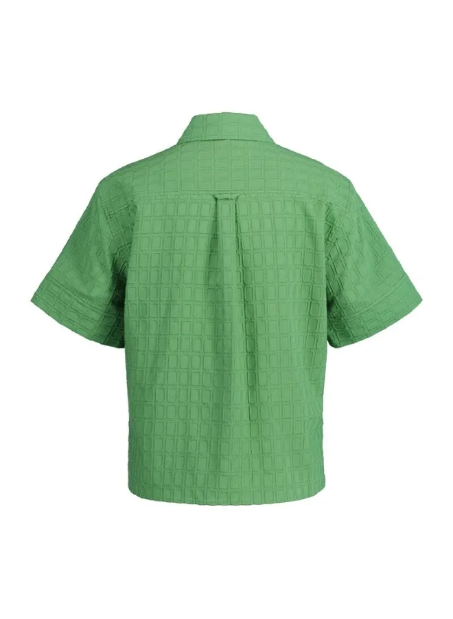 غانت Gant Embroidery Short Sleeve Shirt