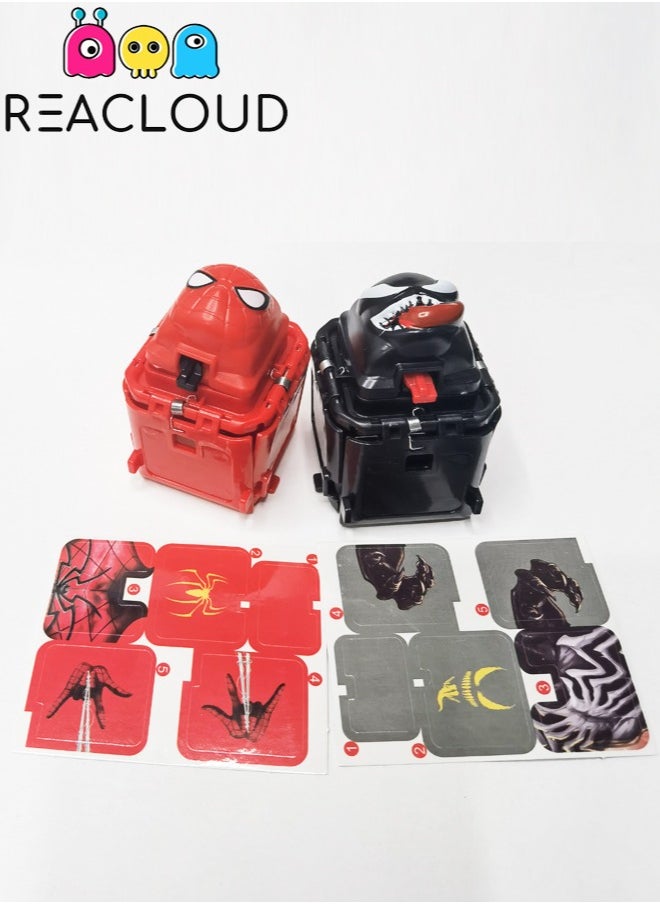 REACLOUD 2-Pack Rock Paper Scissors Venom and Spider Pinspin Interactive Fun Toys  - Image 1