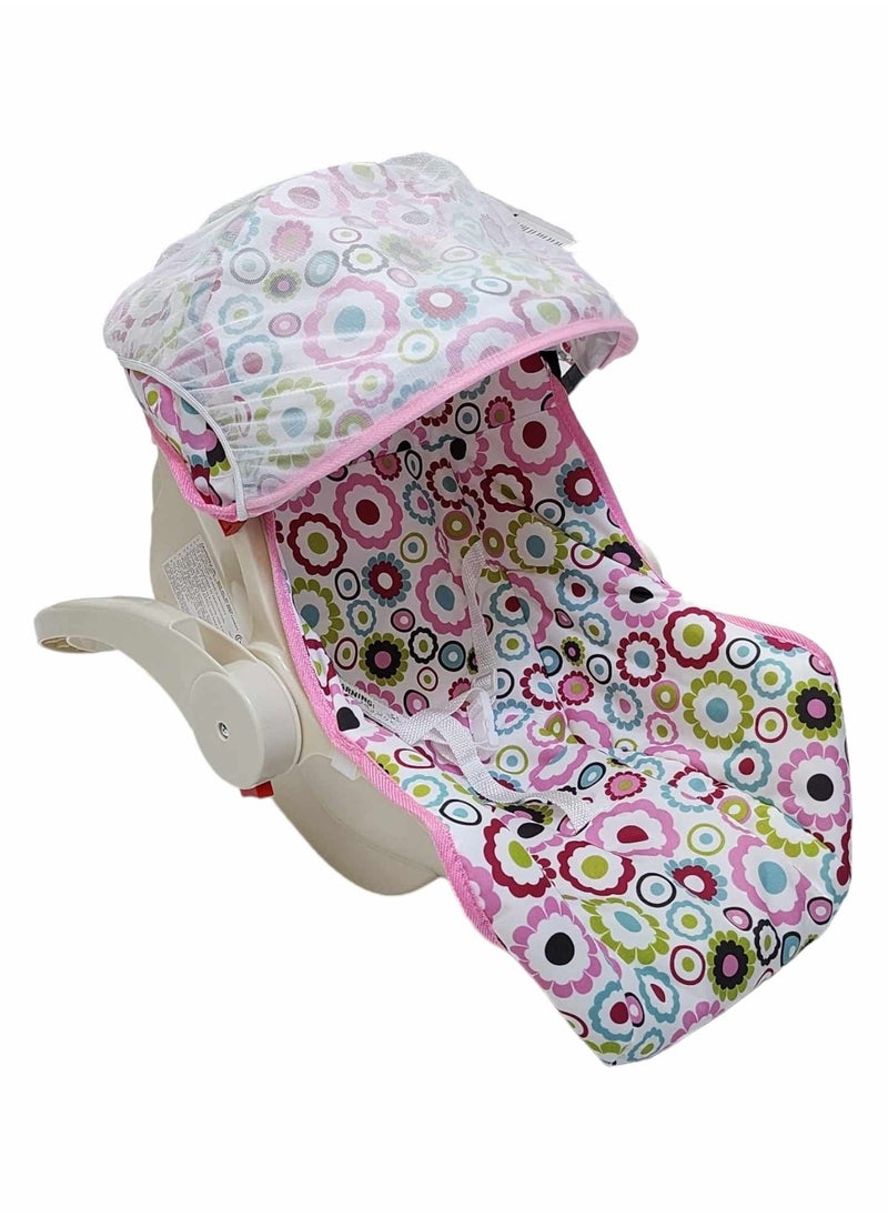 BABYCARA 5 in 1 Carrier Carry Cot Rocking Chair Turns Feeding Chair with Mosquito Net  - Image 2