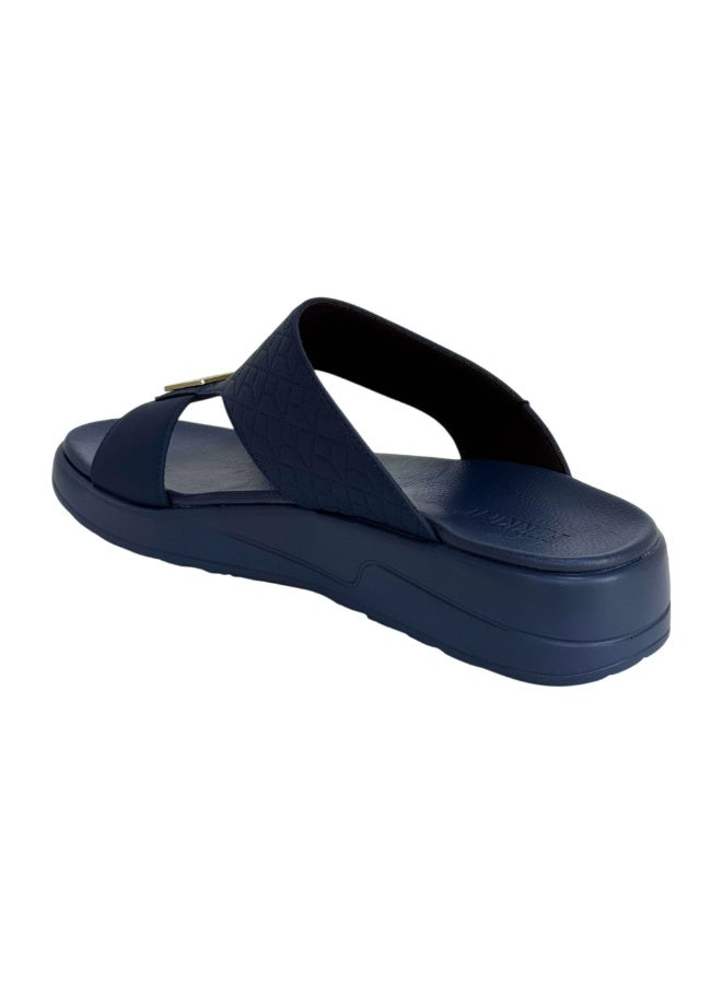 Ferrini Men’s Arabic Slipper Cross-Strap Slip-On Sandals – Faux Leather, Cushioned Footbed, PU Sole - Image 3