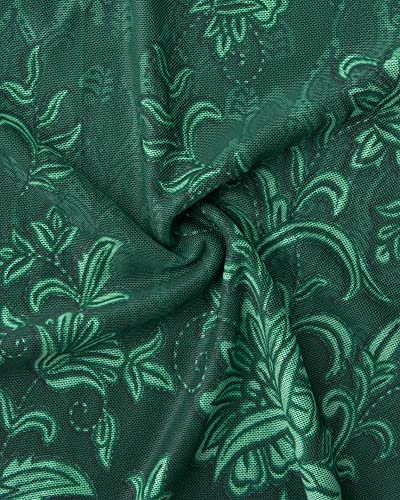 VALOLIA Tops for Women Work Casual, Womens Tunic 3/4 Sleeve Shirts for Women Plus Size Office Elegant Formal Blouse Sheer Sleeve Tops for Women for Evening Wear Multicolor Green-2 X-Large - Image 4