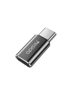 Yesido Yesido GS22 Aluminum Alloy Fast Data Transfer Lightning to Type-C OTG Adapter for iPhone iOS - Black  - Image 2