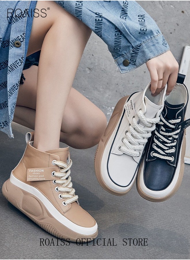 New Arrival High-Top Shoes Women's New Platform Thick-Soled Comfortable Lace-Up Casual Sports Shoes - pzsku/Z287AA9E98379D4DAF948Z/45/_/1722240744/69460e99-4e78-40d6-9fc6-f0a88e586a98