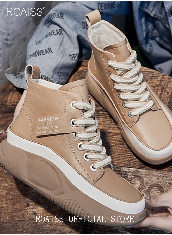 New Arrival High-Top Shoes Women's New Platform Thick-Soled Comfortable Lace-Up Casual Sports Shoes - pzsku/Z287AA9E98379D4DAF948Z/45/_/1722240795/e02d70a1-b140-4bb1-8c33-5c3955bac81e