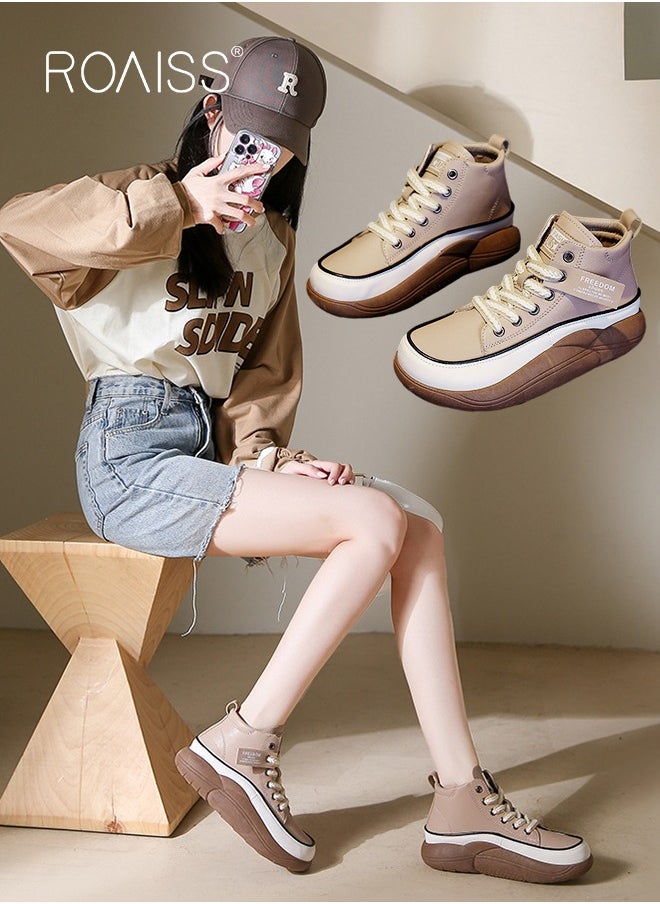 New Arrival High-Top Shoes Women's New Platform Thick-Soled Comfortable Lace-Up Casual Sports Shoes - pzsku/Z287AA9E98379D4DAF948Z/45/_/1722240796/1c012412-f79f-402c-b388-c91dda1c3645