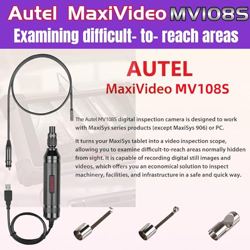 Autel MaxiVideo MV108S Inspection Endoscope Video Scope for Autel MX900 / TS900 / MK808 S / MK900 / MS909 / Ultra EV - Image 2