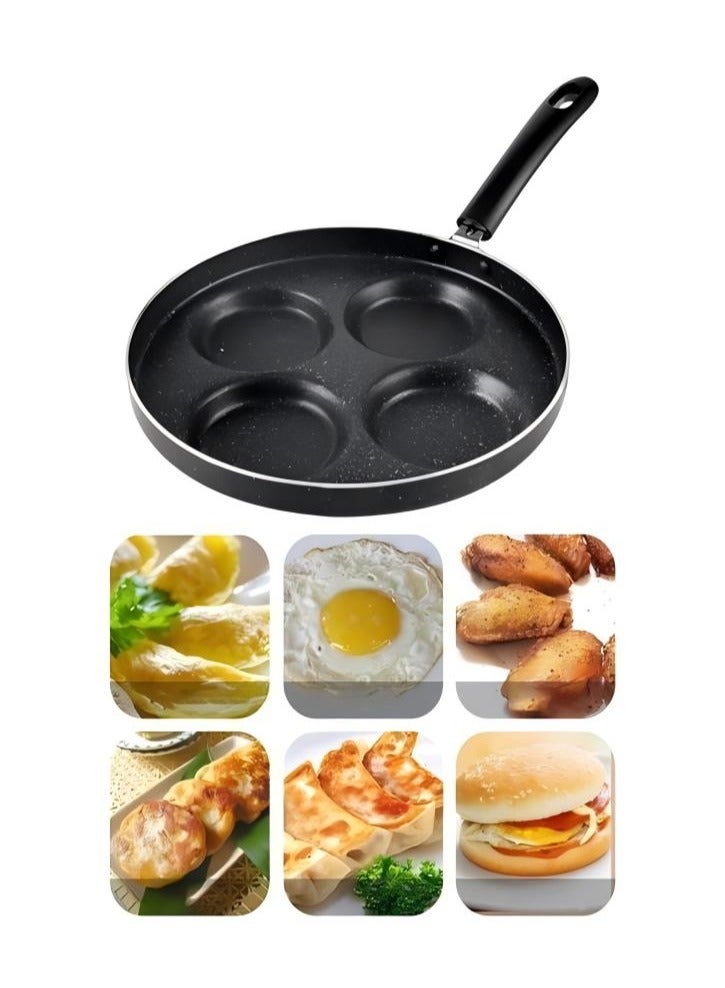 4-Cup Non-Stick Egg Frying Pan, Pancake Pan and Healthy Egg Cooker Suitable for Gas Stove & Induction Cookware, Fast Cooking & Easy Clean, Durable Safe with Ergonomic Handle & Even Heat Distribution - Image 1
