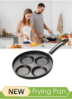 4-Cup Non-Stick Egg Frying Pan, Pancake Pan and Healthy Egg Cooker Suitable for Gas Stove & Induction Cookware, Fast Cooking & Easy Clean, Durable Safe with Ergonomic Handle & Even Heat Distribution