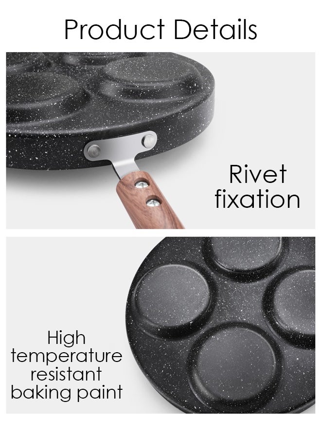 Generic - 4-Cup Non-Stick Egg Frying Pan, Pancake Pan and Healthy Egg Cooker Suitable for Gas Stove & Induction Cookware, Fast Cooking & Easy Clean, Durable Safe with Ergonomic Handle & Even Heat Distribution - Image 1