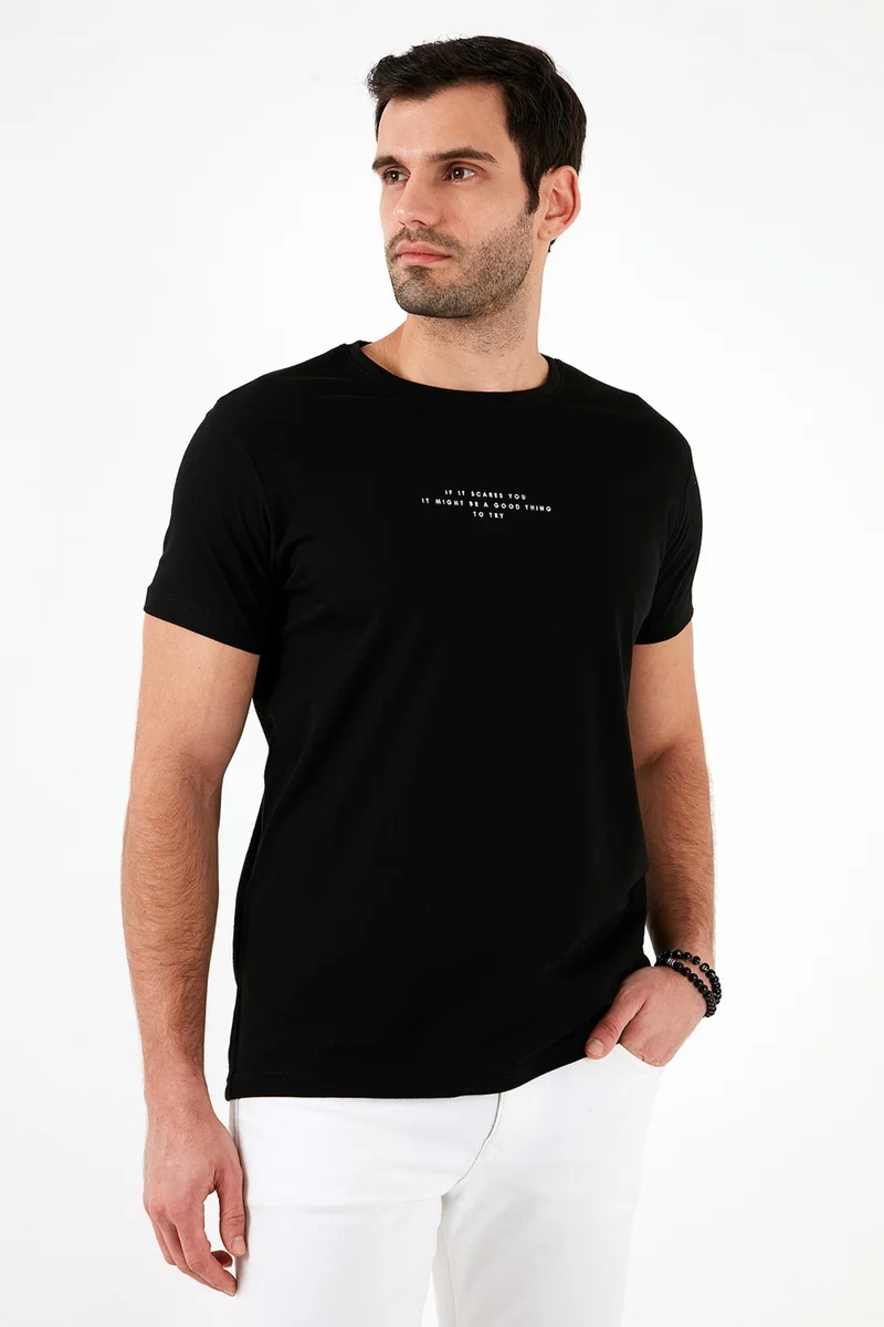 Buratti Cotton Slim Fit Crew Neck T Shirt Men's T SHIRT 541IFIT