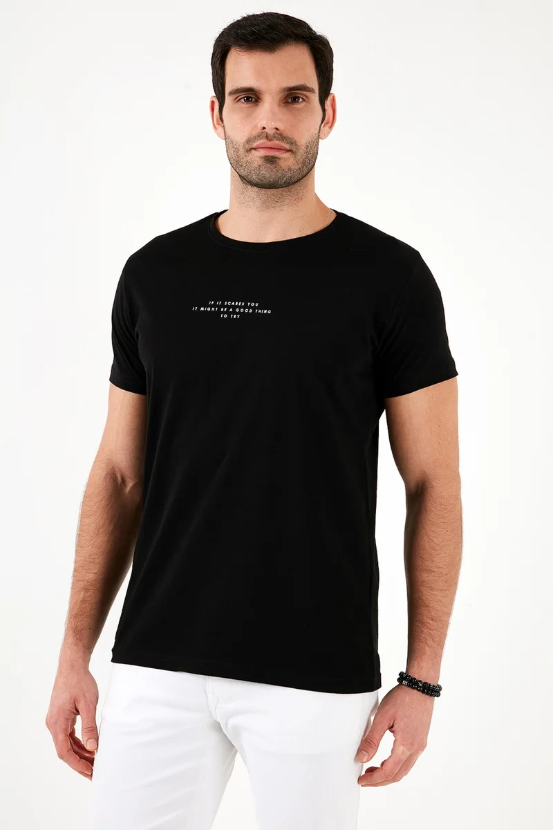 Buratti Cotton Slim Fit Crew Neck T Shirt Men's T SHIRT 541IFIT