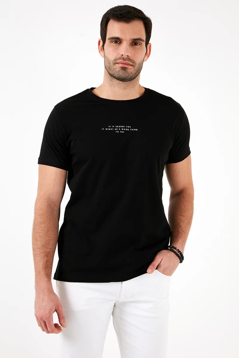 Buratti Cotton Slim Fit Crew Neck T Shirt Men's T SHIRT 541IFIT