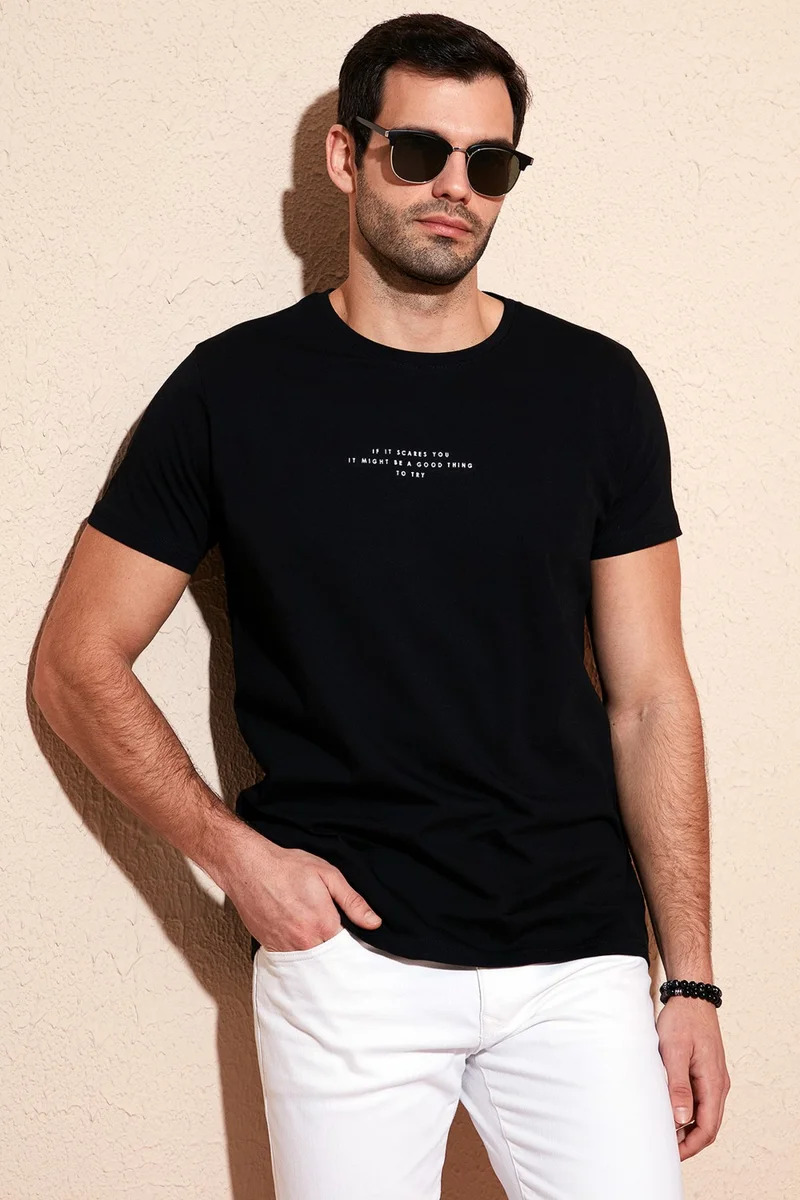 Buratti Cotton Slim Fit Crew Neck T Shirt Men's T SHIRT 541IFIT
