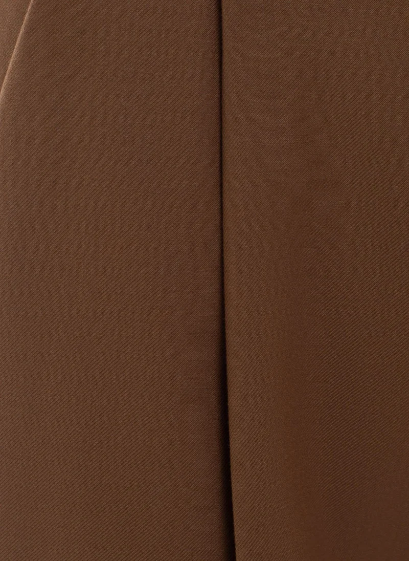 Lichi Straight suiting trousers with eco-leather belt